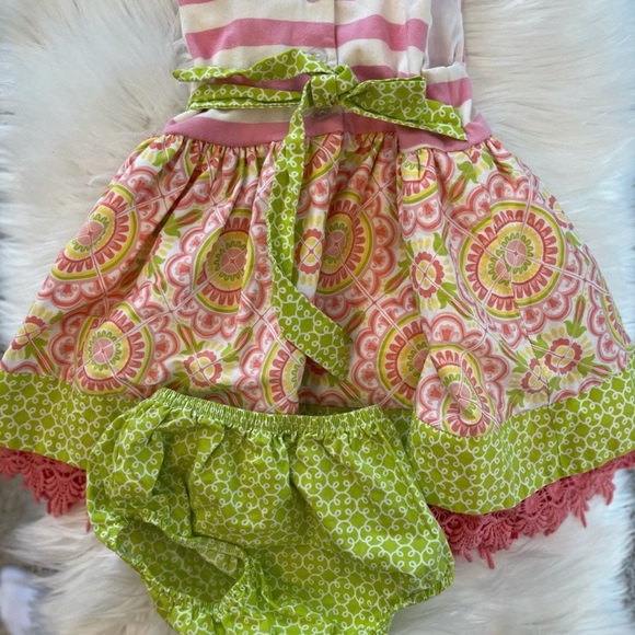 💜 5 for $25 or 3 for $18 Counting Daisies pink and green dress and bloom… - Picture 4 of 7